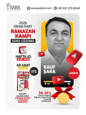 2026 DİKAB ÖABT Ramazan Kampı – Sadece Video Soru Çözümü Paketi | Rauf Şara