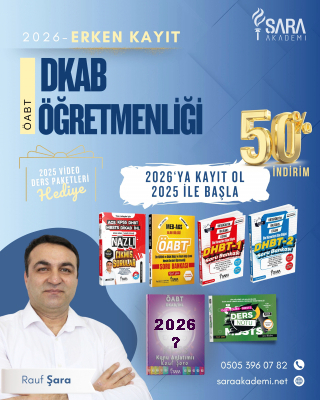 2026 ÖABT DKAB ONLINE PAKETİ CANLI + VİDEO (Kitaplar ve 2025 Videoları Hediye!)