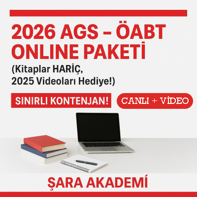 CANLI + VİDEO PAKET - [2026 AGS - ÖABT ONLINE PAKETİ (Kitaplar HARİÇ , 2025 Videoları Hediye!)]
