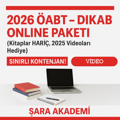 VİDEO PAKET - [2026 ÖABT DİKAB ONLINE PAKETİ (Kitaplar HARİÇ , 2025 Videoları Hediye!)]